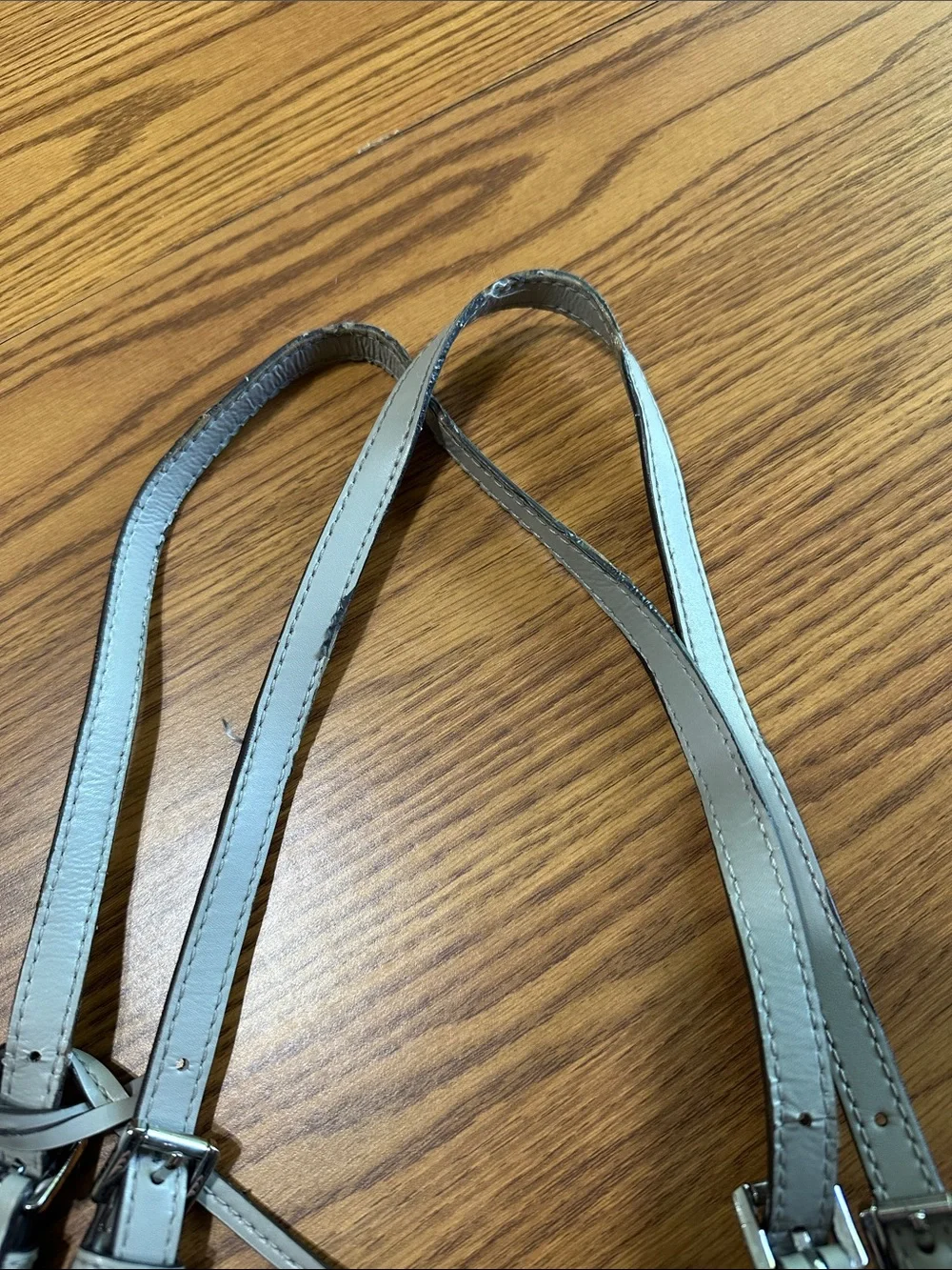 Michael Kors Gray Snake-Print Leather Tote